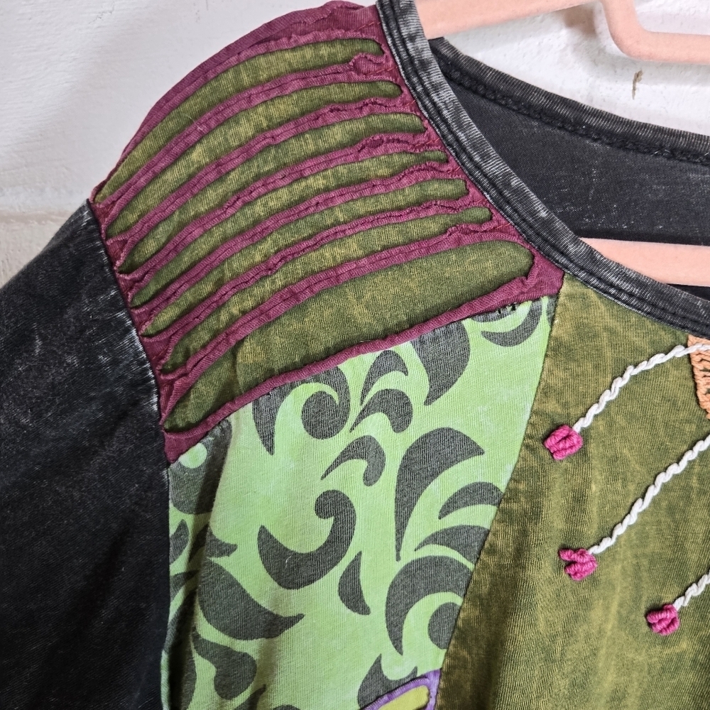 Rising International Artistic Patchwork Long Slee… - image 7